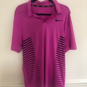NIKE fuchsia golf polo size L